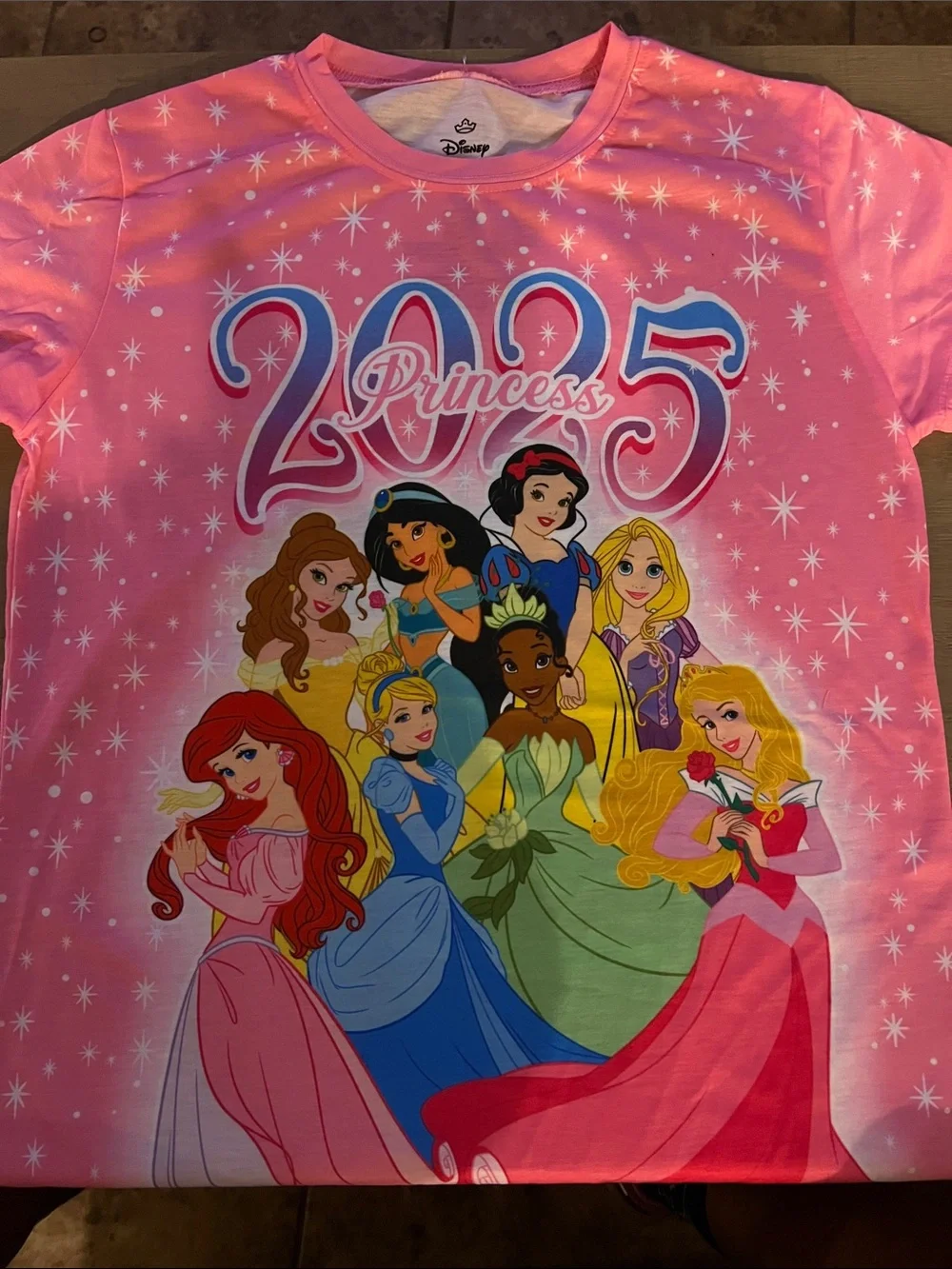 Disney Pink Princess 2025 Graphic Pajama Top